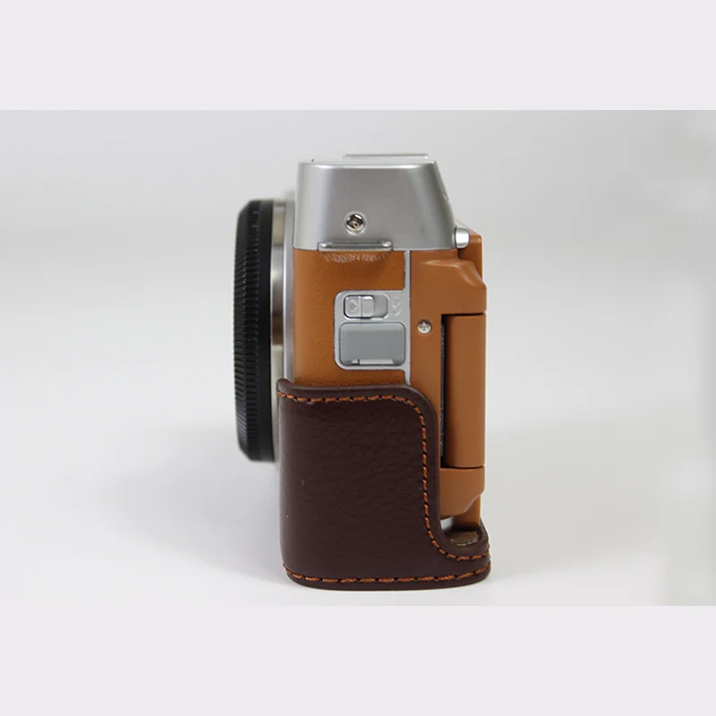 Чехол из натуральной кожи для фотоаппарата наполовину закрытый чехол Fujifilm X A7 XA7 XA