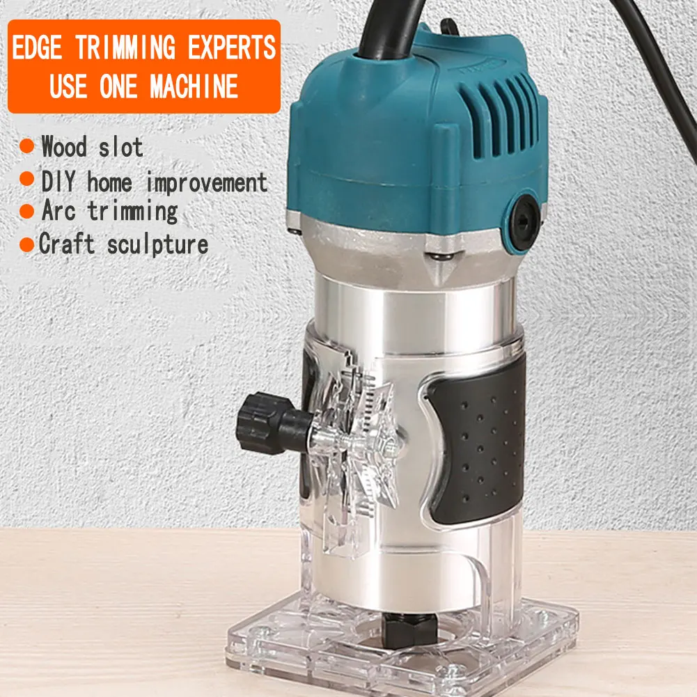 

Router Trimmer Wood Router Tool Combo Kit Electric Trimmer Woodworking Machines Power Manual Trimmer Tools With Milling Cutter