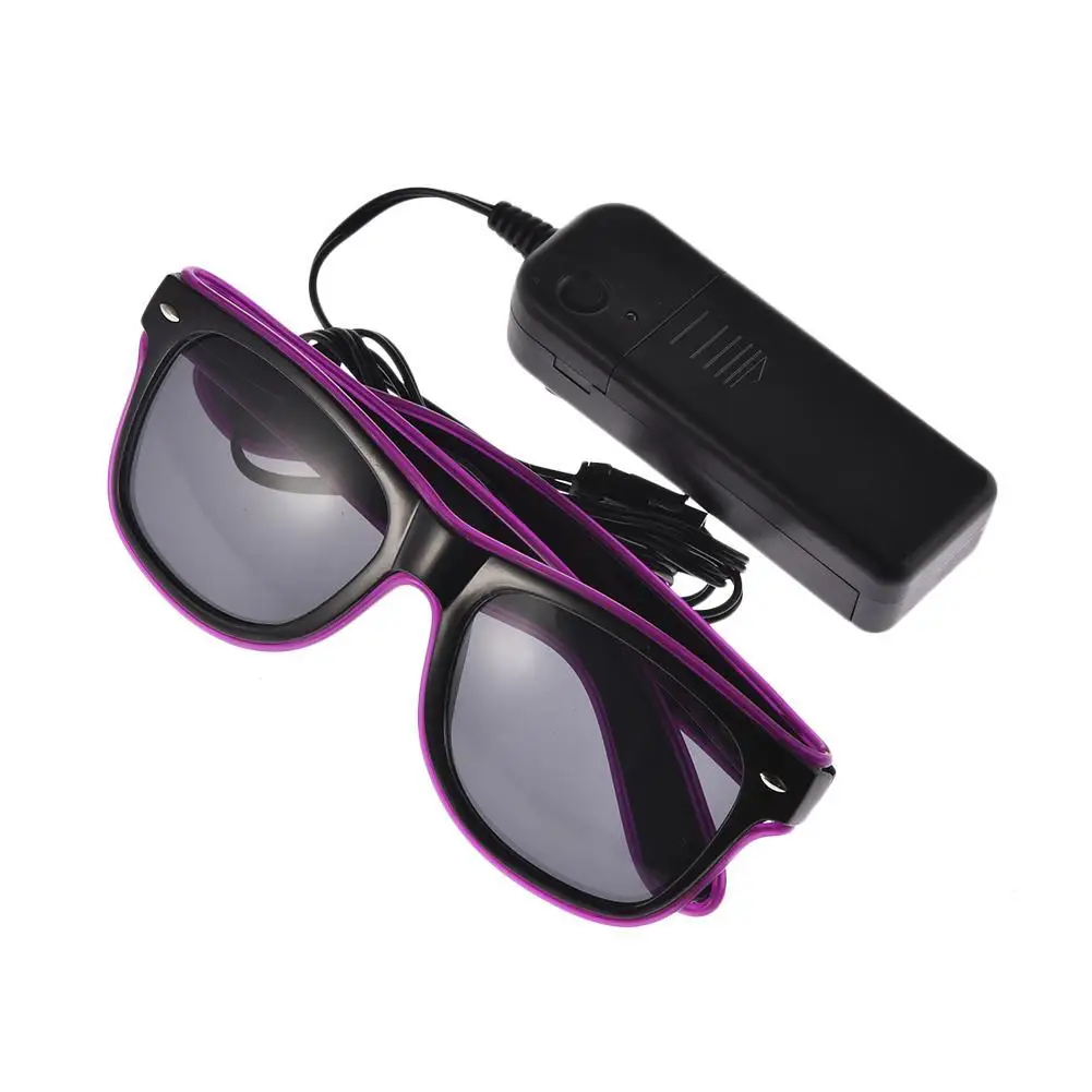 1 шт. стандартный черный светящийся светодиодный светильник для очков EL Wire