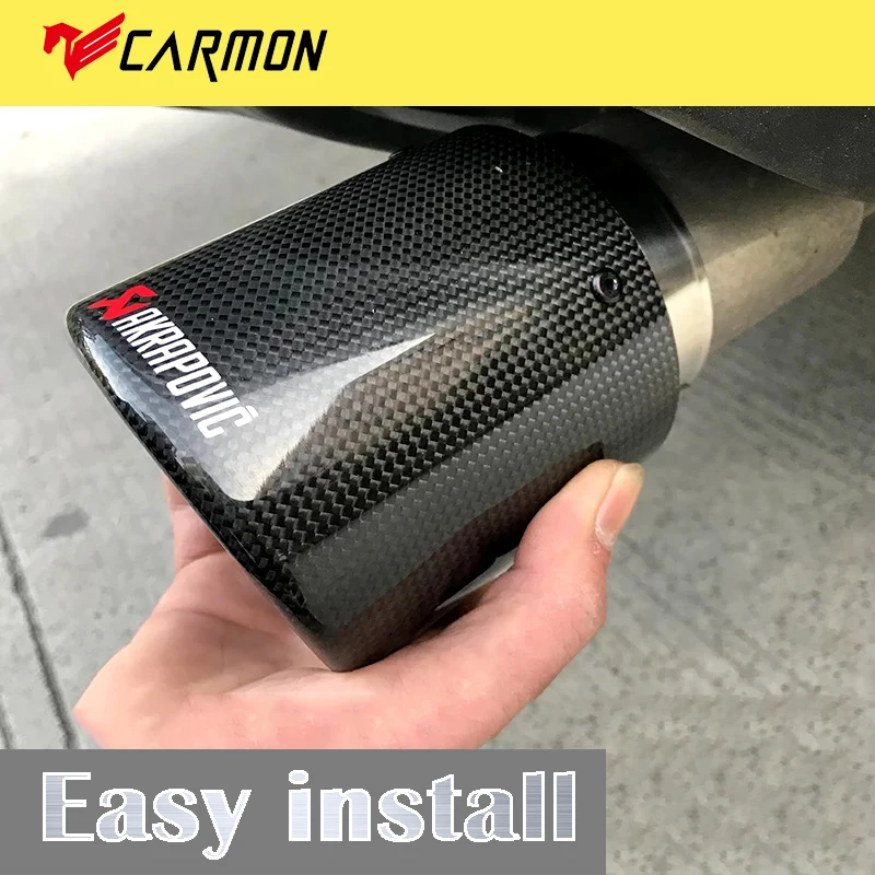 Бесплатная доставка 1 шт. Akrapovic кудрявый автомобиль универсальный углеродное