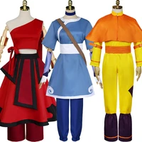 anime avatar the last airbender katara fire nation aang cosplay costume adult women halloween carnival high quality clothes