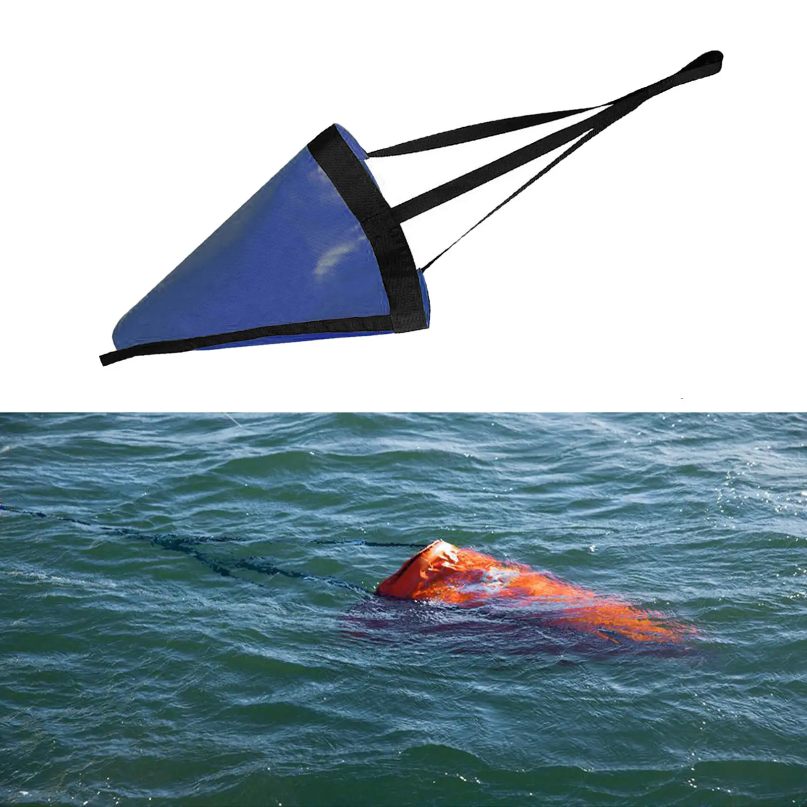 

Sock Sea Anchor Drogue Float Leash Sea Brake System for Marine Canoe Boat Inflatable Power Boat Pontoon