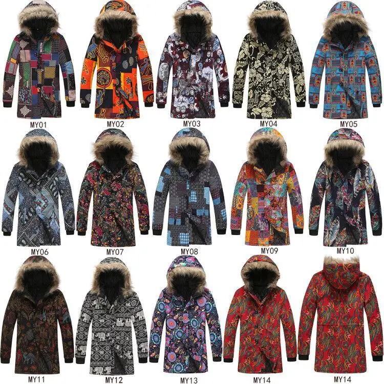 Parkas Hombre Coats National Costume Winter Fashion Windbreaker Overcoat Jackets Thick Windproof Men's Fit Brand Casual | Мужская