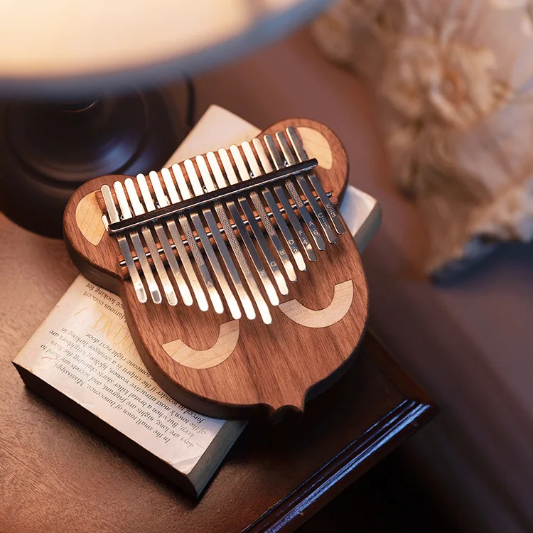 17 клавишная клавиатура калимба из Африканского красного дерева с изображением