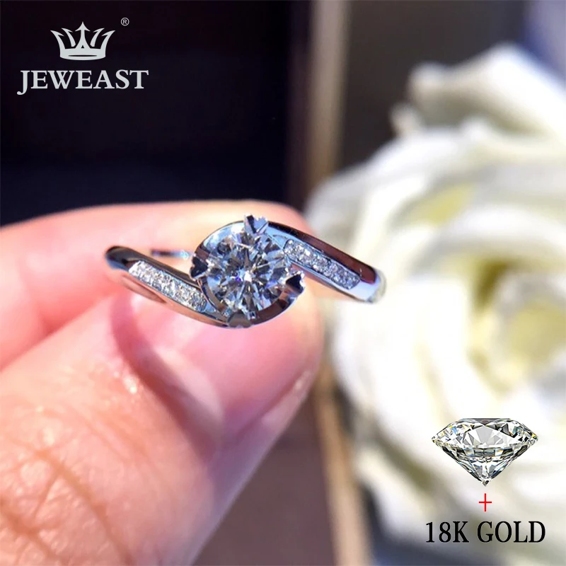 Кольцо из чистого золота с натуральным бриллиантом