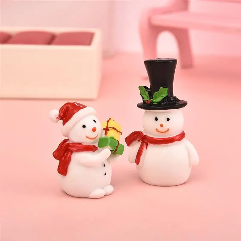 Один набор милая Рождественская елка Санта Клаус Снеговики миниатюрный