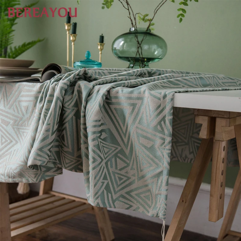 Скатерть с кисточками в европейском стиле Золотая столовая домашняя текстильная