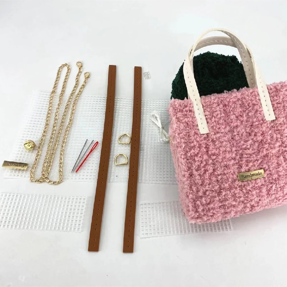 

8pcs/set Plush Mesh Weaving Plastic Mesh Plastic Mesh Kit Diy Bag Accessories Hand-woven Bag Weaving Helpe