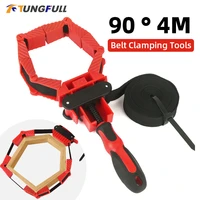 multifunction belt clamping tools woodworking quick adjustable band clamp polygonal clip 90 degres 4m pure nylon strap clip