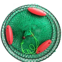 fishing net tackle folded portable trap cage boat fishing accessories three floating ball casting network without deformation