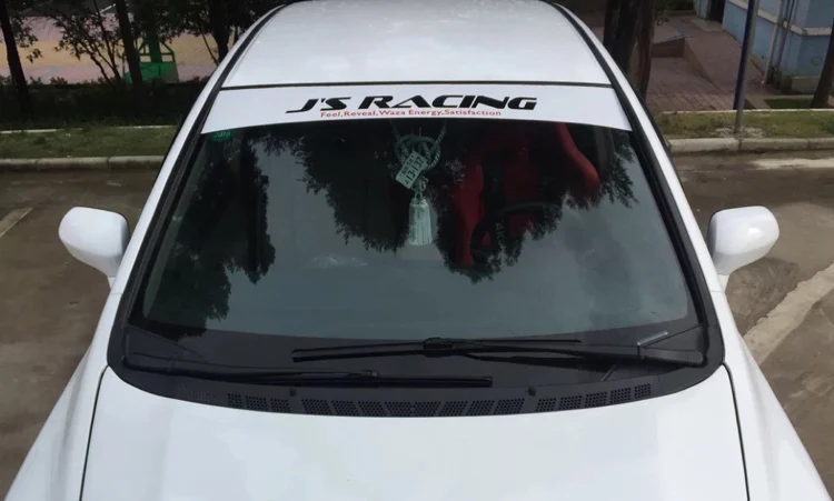 Стайлинг автомобиля виниловая Авто Передняя ветровая Наклейка для JS RACING Feel Energy GK5
