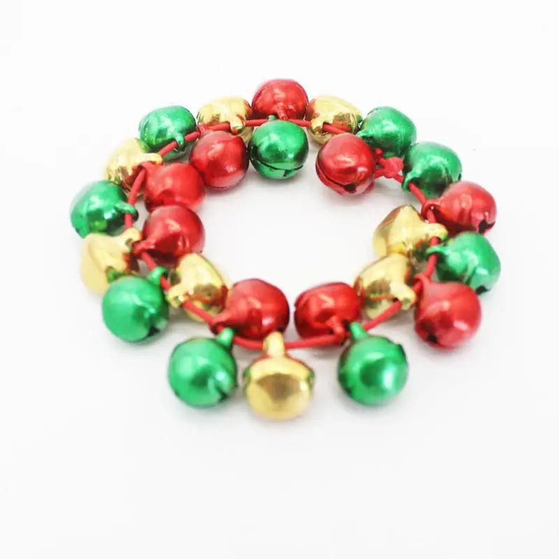 Красочные Jingle Bells танцевальные тянущиеся браслеты детские украшения для