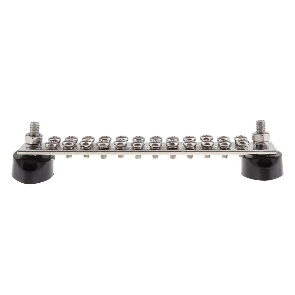 

24 Positions Bus Bar Electric Terminal Junction Block w/ 2 Stud 100A