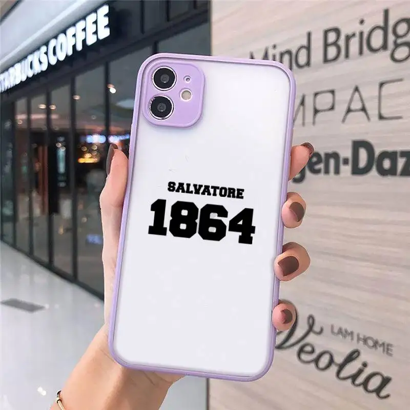 

The Vampire Diaries Phone Case purple matte transparent For iPhone 7 8 x xs xr 11 12 pro plus max mini Clear Funda