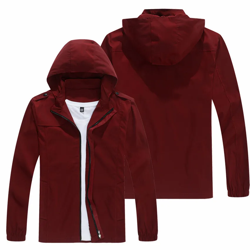 Мужская тонкая куртка с капюшоном уличная спортивная одежда Высококачественная