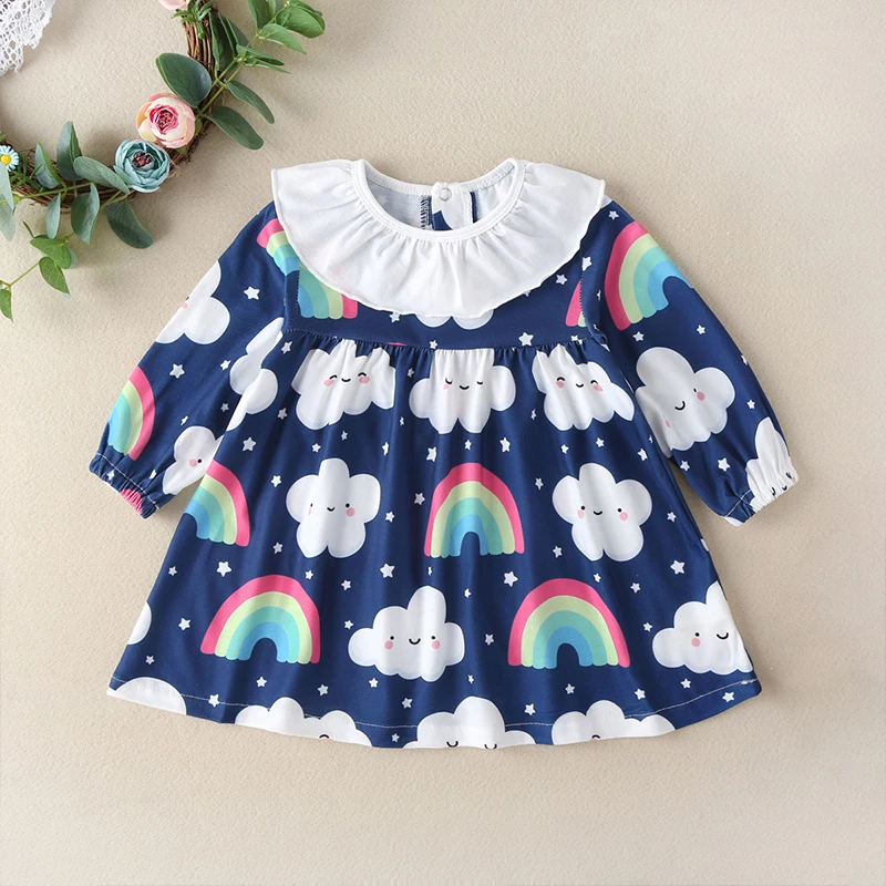 Chifuna/Новинка сезон осень зима Радужный воротник с рюшами для маленьких девочек