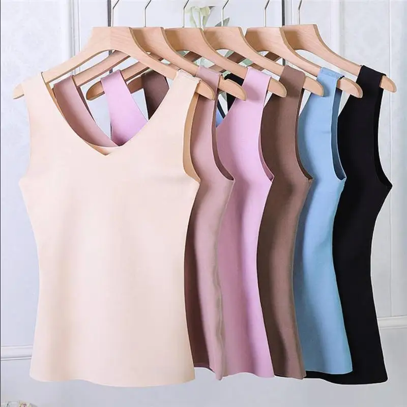 Женская осенне-зимняя майка 2020 толстая бархатная универсальный Однотонный