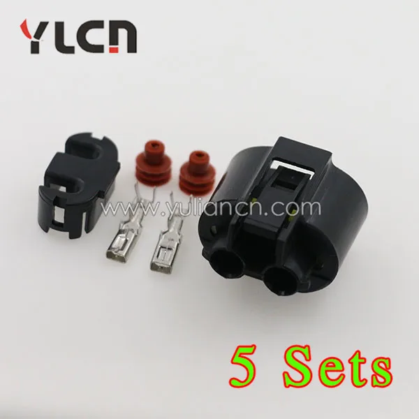 5 комплектов 2 контакта PA66 женский автомобильный Электрический разъем |