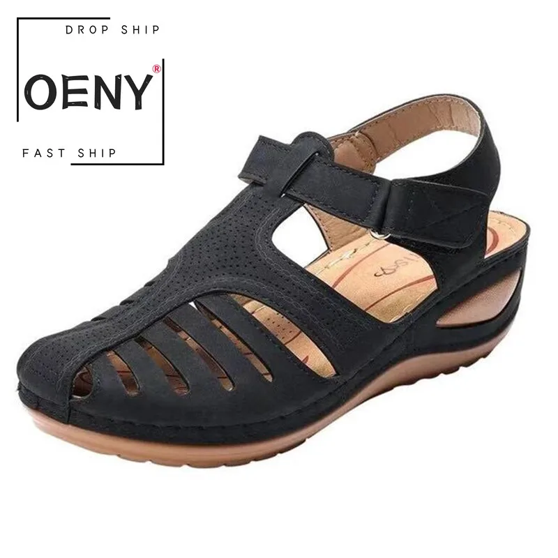 Женские босоножки Новинка лета 2020 женская обувь с мягкой подошвой на танкетке