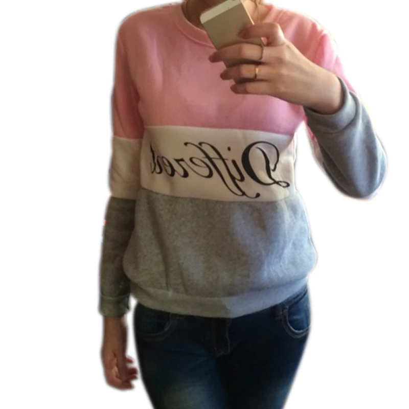 Осень весна женские толстовки Лоскутная Толстовка флисовые спортивные костюмы с