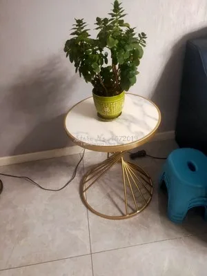 Роскошный Маленький журнальный столик в скандинавском стисветильник Круглый