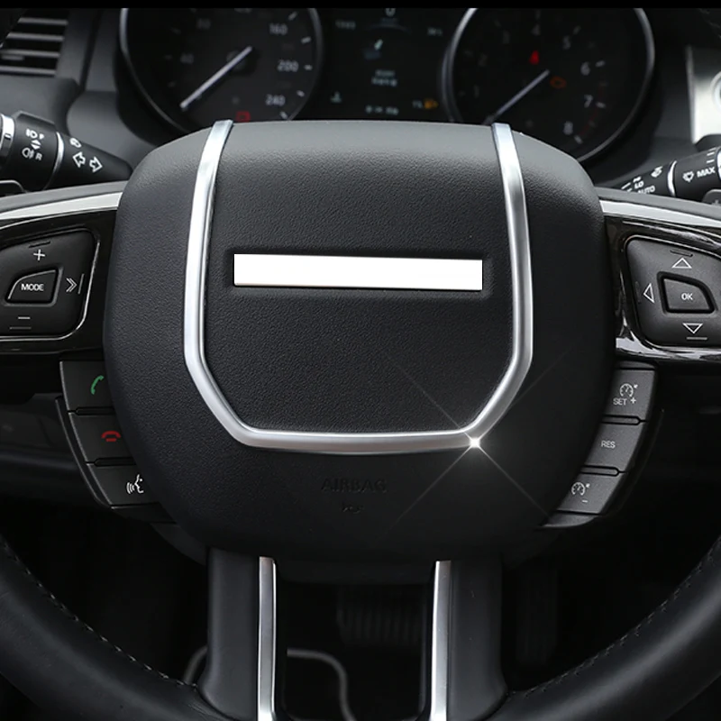 ABS хромированные матовые Серебристые декоративные полоски на руль автомобиля