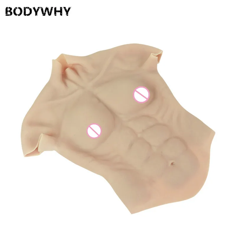 Realistic Fake Abdominal Muscle Belly Macho Realistic Silicone Artificial Simulation Pectoral Muscle Man Skin Up Body Fake Boobs