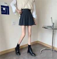 girls jk pleated short skirt black a line mini skirt uniform 2021 womens high waisted pleated skirt women loose casual short