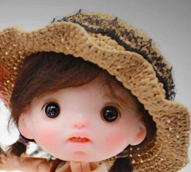 Head 8 no wig OB11 кукла ручной работы на заказ 1/8 BJD куклы OB голова и Обнаженная кукла Полимерная глина - Цвет: Head 8 no wig