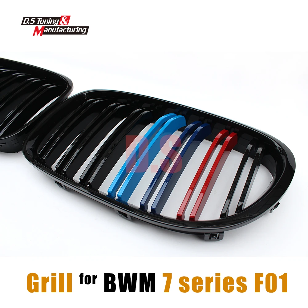 F01 2 планка Передняя гоночная решетка сетки для почек BMW F02 F03 F04 7 серии 2010 2015 4