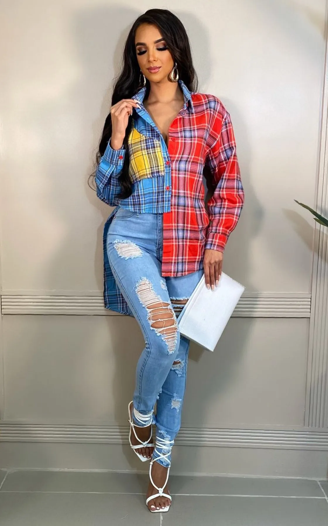 

Women'S New Plaid Casual Button-Down 1614 For Fall/Winter 2021