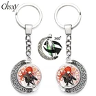 Игровой брелок для ключей Genshin, металлический брелок глаз Бога с вращением на 360 градусов в виде Луны, милые брелоки для женщин и мужчин, подвеска для автомобильной сумки, подарок