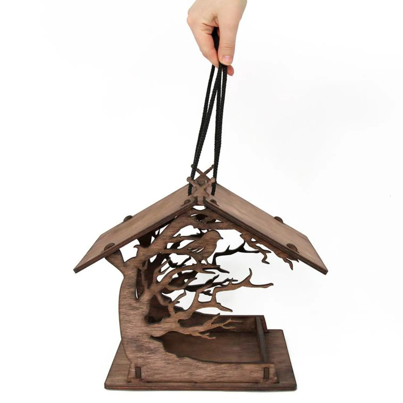 

Diy Wooden Bird Feeders Interesting Hand-assembled Garden Gift Courtyard Villa Balcony Pet Home
