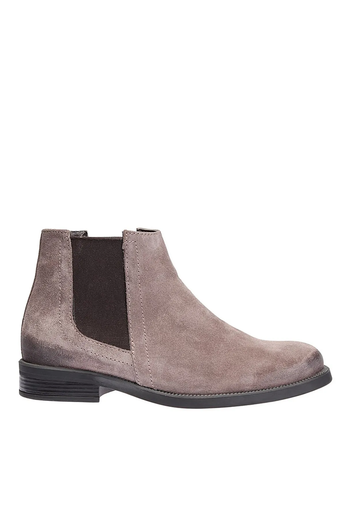 Женские замшевые ботинки из натуральной кожи с жемчугом цвет коричневый 120130000080| |