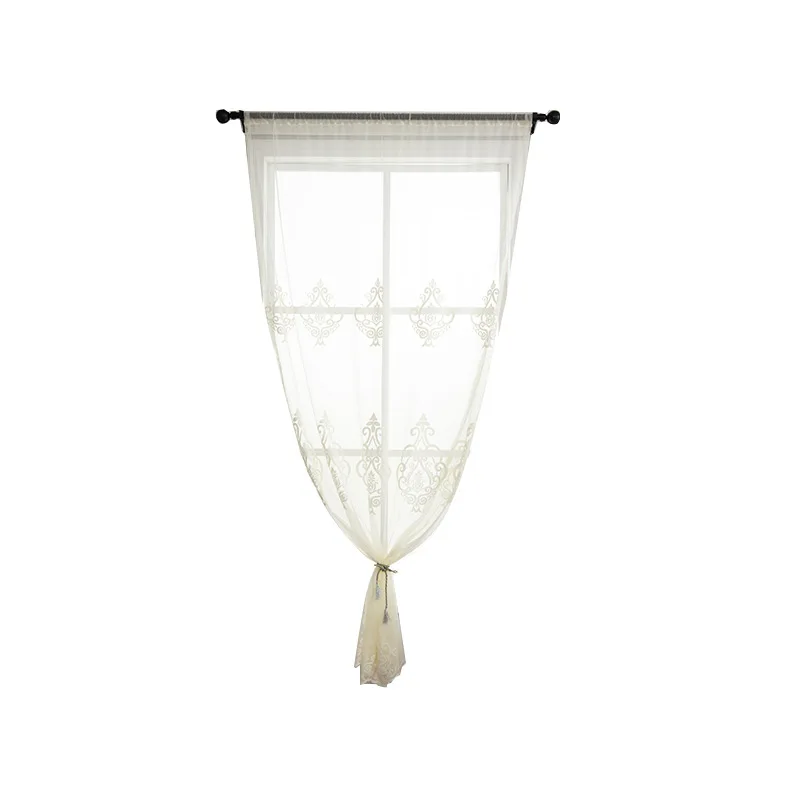 

Fashion Modern Printing White Simple Curtains For Living Room Fabric Home Bedroom Window Curtains Printing Tulle curtain