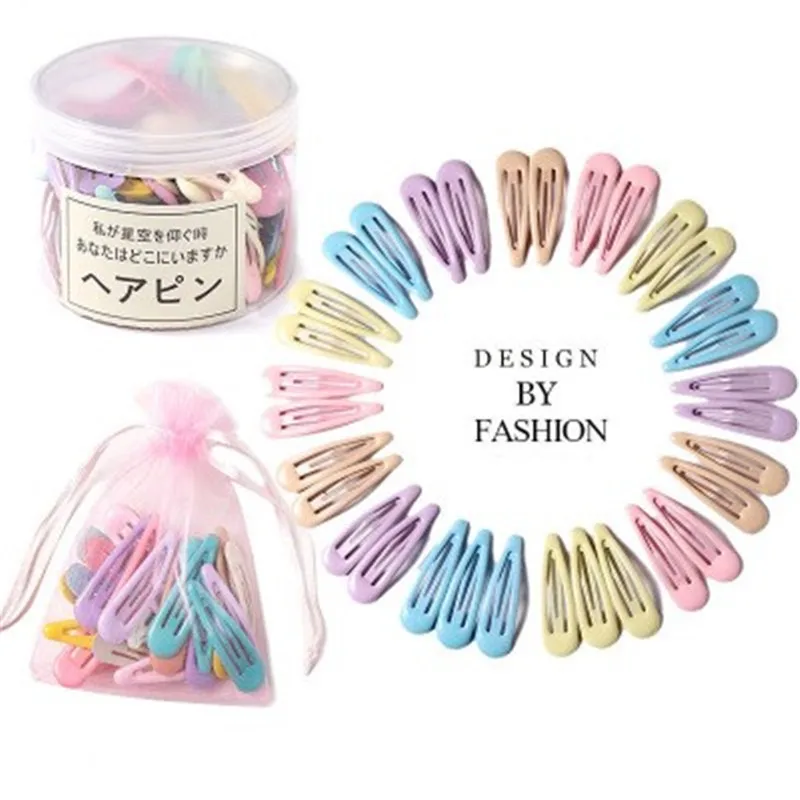 

10Pcs/pack Simple Candy Color Geometric Hair pins baby Barrette Hair grips Girls Hair Clips Metal Barrettes Baby Pin Hair