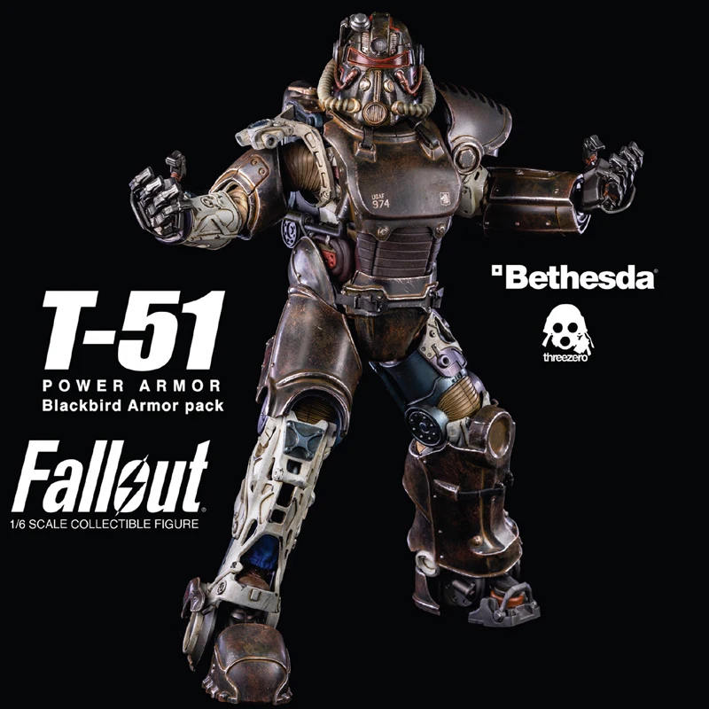 Threezero 3Z0179 1/6 Fallout- T-51 черный бронированный комплект Power Armor в наличии | Игрушки и