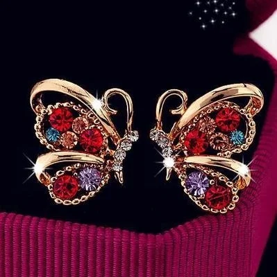 Серьги Бабочки модные милые серьги гвоздики с бабочкой больше аксессуаров для