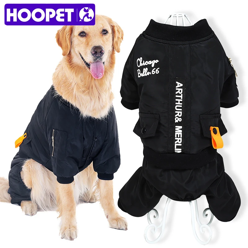 

HOOPET одежда для домашних животных, мягкая одежда для больших собак на весну и осень, пальто, куртка для щенка, хлопковый Повседневный стиль, ч...