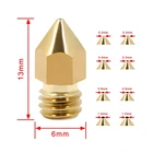 Creality 10 шт латунные сопла Mk8 0,20,30,40,50,60,8 мм Опциональные Горячие сопла экструдера для  V2 Pro10V2V3