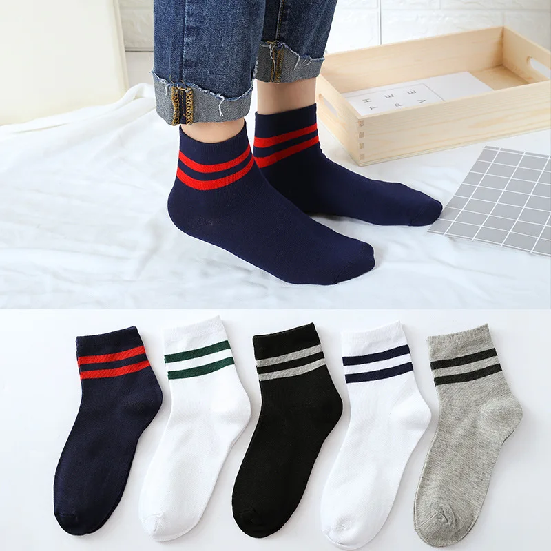 

10 Pairs Breathable Men's Socks Short Ankle Happy Socks Men Solid High Quality Male Boat Socks Cotton Male Sock HOT SALE 2020