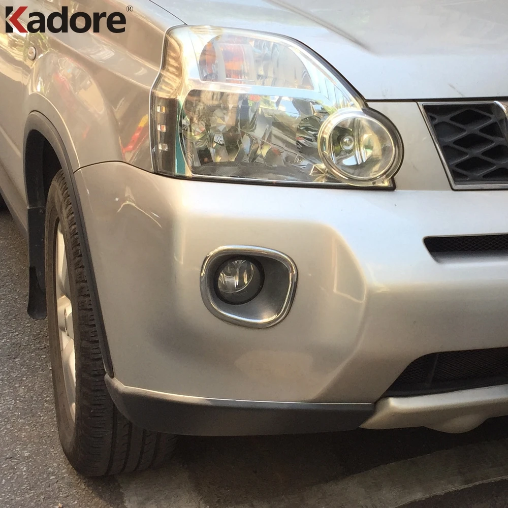 

Для Nissan X-trail 2007 2008 2009 2010 2011 ABS Хромированная передняя противотуманная фара противотумансветильник фара крышка отделка автомобильные аксесс...
