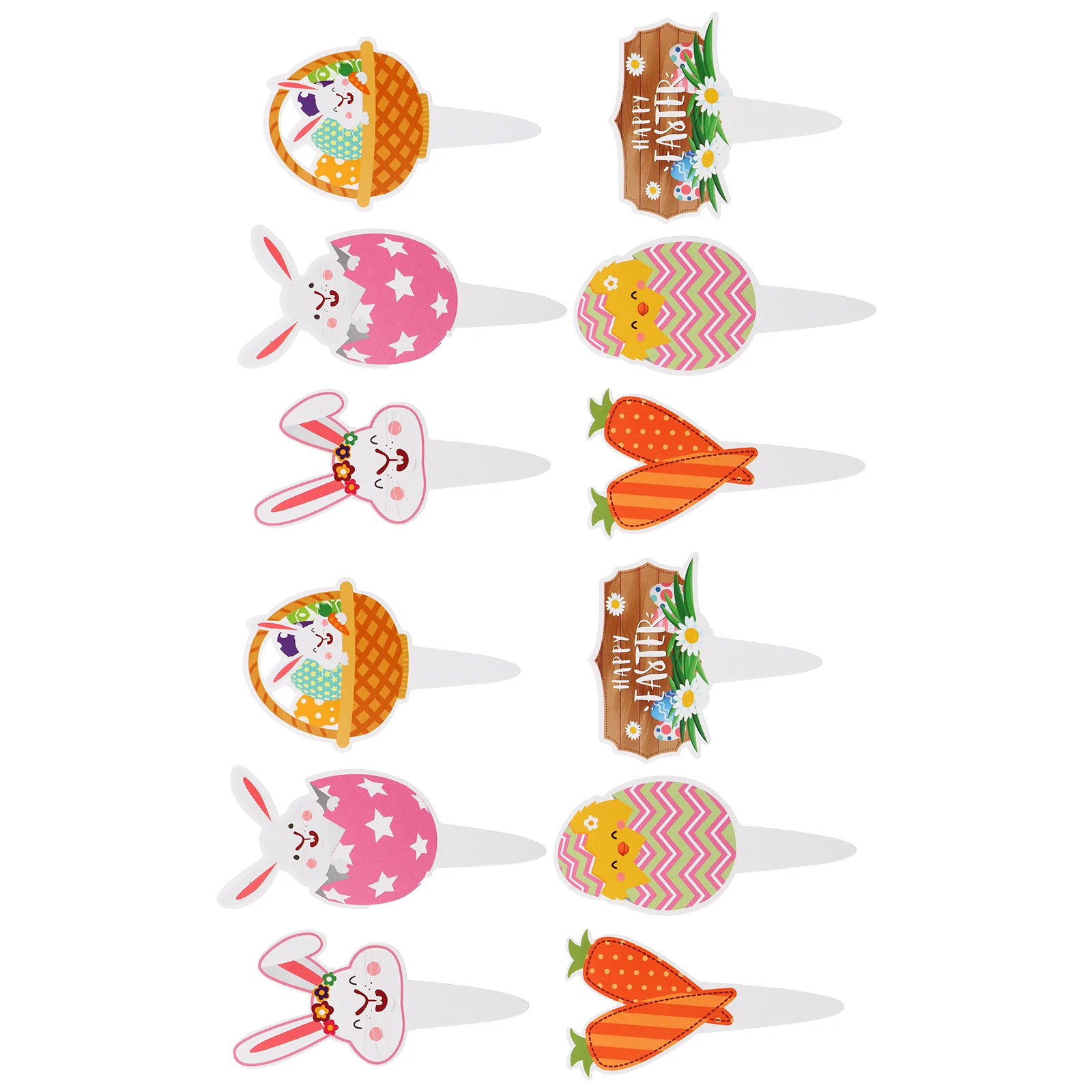

12pcs Easter Rabbit Cake Pick Bunny Cake Toppers Lovely Cake Adornments