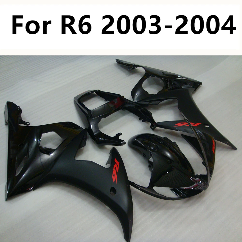 Мотоцикл для Yamaha R6 2003 2004 03 04 полный обтекатель наборы черный матовый глянцевый