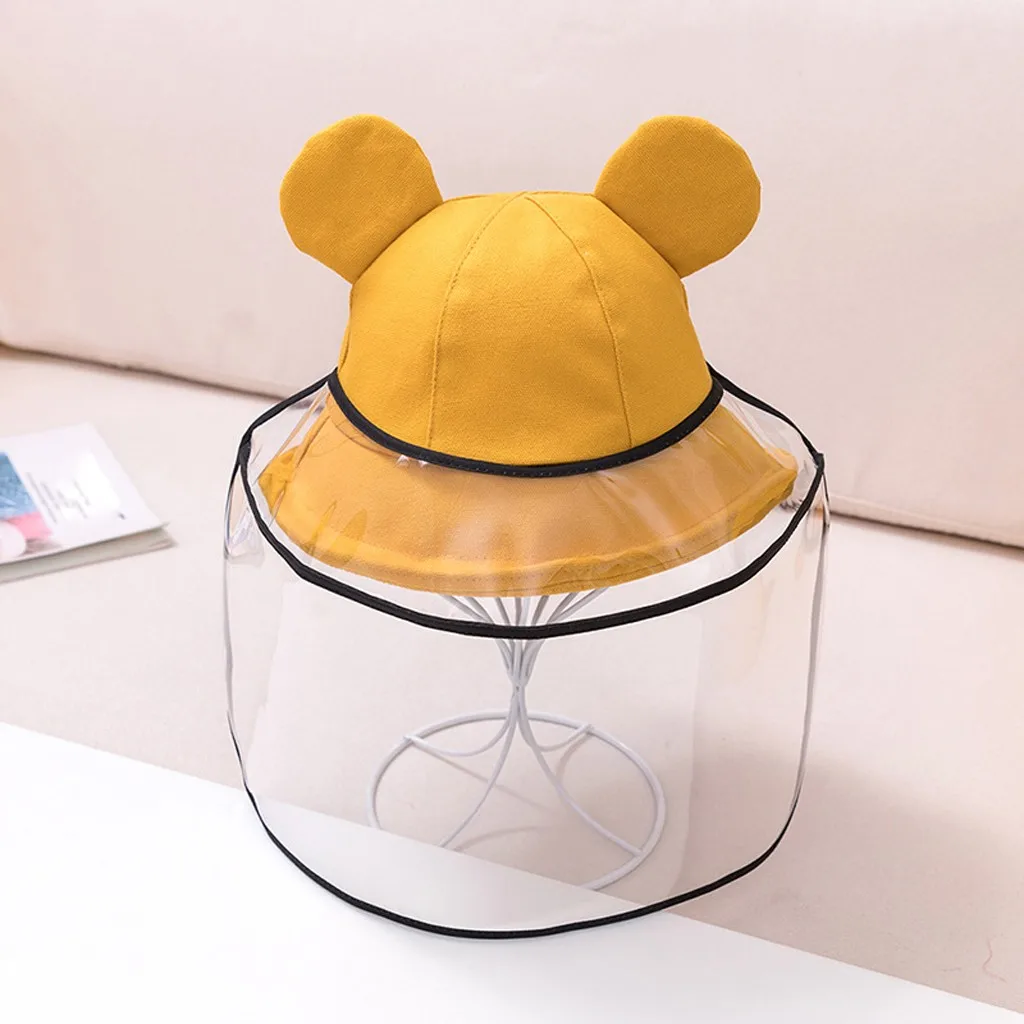 

Hot Sale Anti-spitting Protective Hat Dustproof Cover Kids Boys Girls Fisherman Cap Hat Child Protection Hat Cover