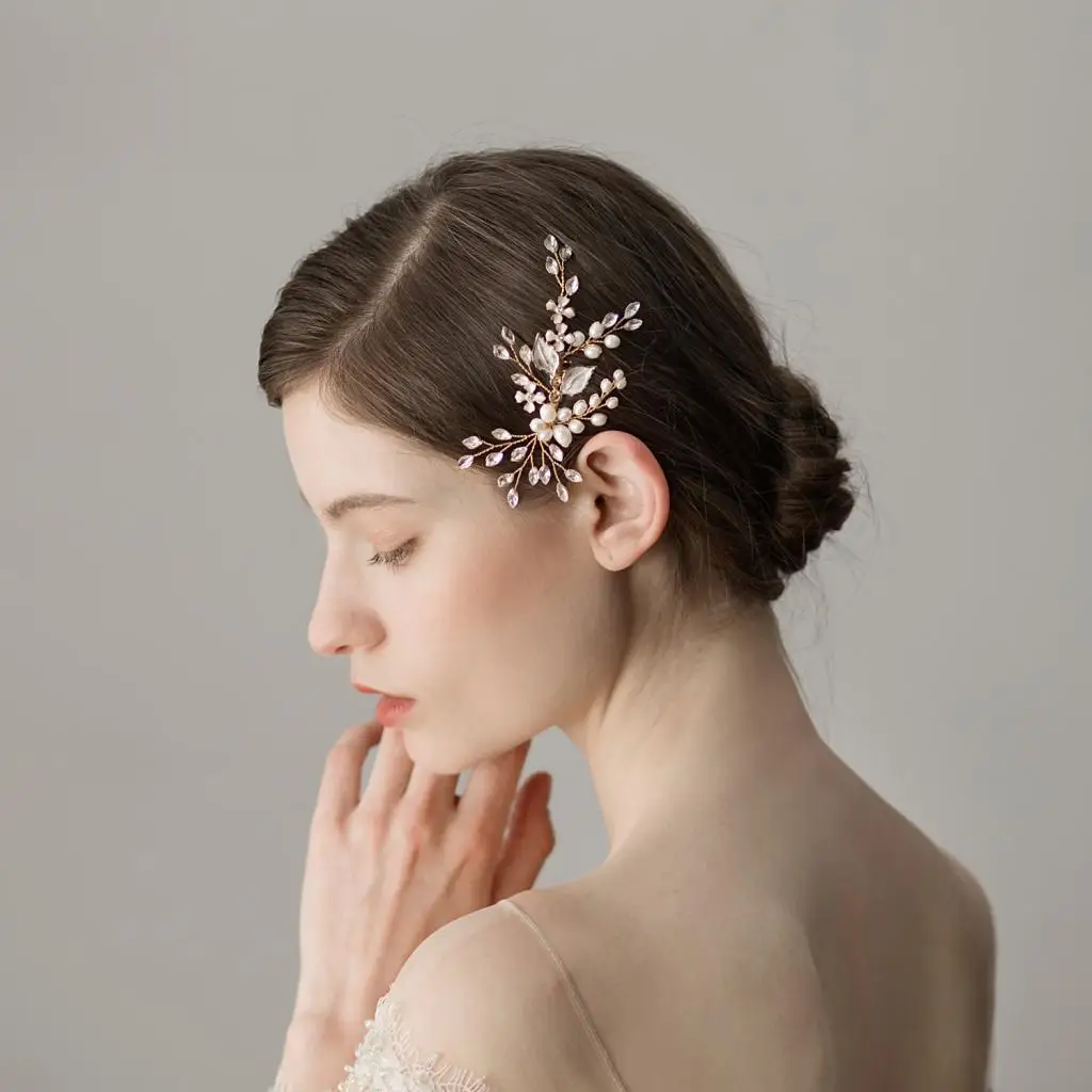 

Rhinestone Bridal Hair Comb Vines Hairpin Accessories Jewelry for Wedding