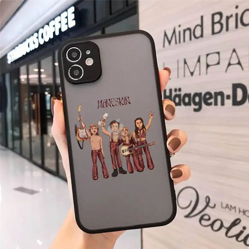 

Maneskin David Damiano Phone Case For iphone 12 11 8 7 plus mini x xs xr pro max matte transparent cover