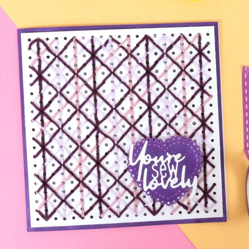 Stitiched Square Coverplate Die Cuts For Card Making 2020 Stitched Background Metal Cutting Dies Stencil DIY Crafts | Дом и сад