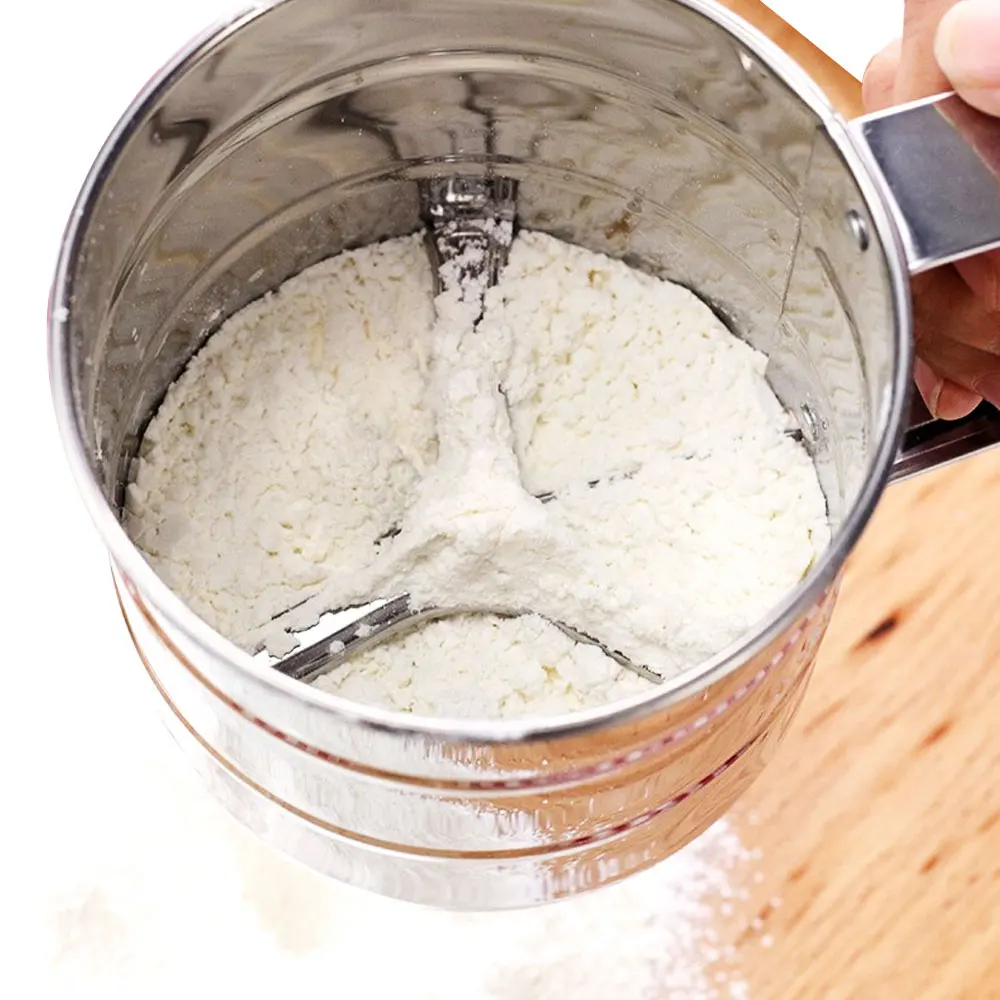 Шейкер для выпечки из нержавеющей стали сито сита муки с измерительной шкалой