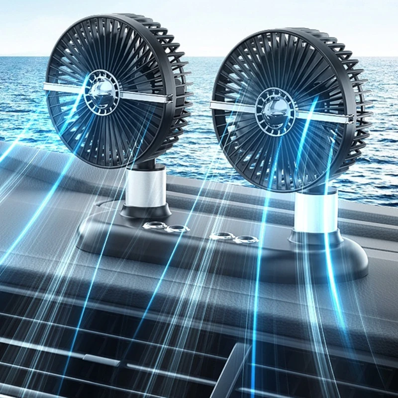 Автомобильный вентилятор с двойной головкой автомобильный мощный тихий